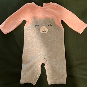 ❤️ 3 for $15. Pink and Gray Kids One Piece with Bear Design